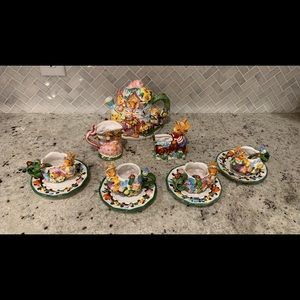 Garden Party Tea Set 16 Piece Bunny Rabbit Easter Tea Set Merc Asia 1999